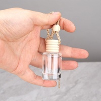 Bouteille en Verre Cylindrique Transparente Personnalisable 5ml 8ml 10ml, Diffuseur de Parfum Suspendu pour Voiture