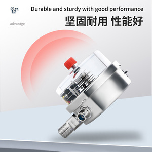 Manomètre à contact électrique YNXC100BF, 100 mm, en acier inoxydable, résistant aux vibrations, avec contrôle des limites supérieure et inférieure - Product Image 3