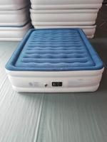 Lit gonflable luxueux King Size à double couche, matelas gonflable avec drap-housse