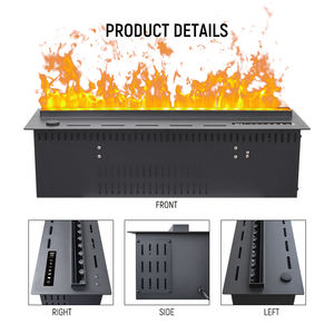 Chimenea de Vapor 3D <span class=keywords><strong>para</strong></span> <span class=keywords><strong>Sala</strong></span> de Estar con Estilo Moderno, Luz Ambiental, Control Remoto / Aplicación <span class=keywords><strong>para</strong></span> Cambiar los Colores de las Llamas - Product Image 4