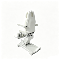 Fauteuil de podologie multifonction HICOMED blanc, électrique, à jambes séparées, pour soins des pieds, pédicure et spa, avec télécommande