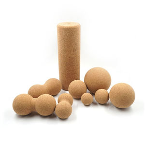 Balle de yoga de massage en liège bon marché balle en liège imprimée de logo personnalisé pour exercice sportif ou bocal à bouteille en verre - Product Image 6