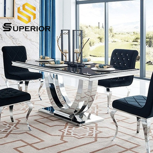 Nuevo producto moderno <span class=keywords><strong>de</strong></span> vidrio <span class=keywords><strong>y</strong></span> <span class=keywords><strong>mesa</strong></span> <span class=keywords><strong>de</strong></span> <span class=keywords><strong>comedor</strong></span> <span class=keywords><strong>de</strong></span> un conjunto <span class=keywords><strong>de</strong></span> 6 <span class=keywords><strong>sillas</strong></span> - Product Image 1