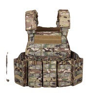Gilet tactique personnalisé en polyester respirant, imperméable, à séchage rapide, camouflage, pour entraînement extérieur, avec sac de poitrine