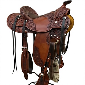 Sillín de Carreras de Cuero Inglés BS International con Herrajes SUS304, Armação de Madera, Color Marrón, Talla Completa para Adulto, Equipo de Equitación Sostenible - Product Image 4