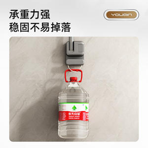 Support mural pour sèche-cheveux Chef Jun, gris graphite, sans perçage, durable, pour rangement de salle de bain - Product Image 3