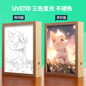 Lámpara de Escritorio con Diseño de Arte Estilo Anime Manga INS, Luz de Foto, Luz Nocturna Solar Navideña, Regalo, Nueva Iluminación con Ilusión 3D - Product Image 4
