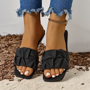 Sandales MY Way couleur argent pour femme 2024, talons pour femmes, pantoufles et sandales, vente en gros d'usine de pantoufles pour femmes - Product Image 5