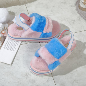 Sandalias de Piel Sintética para Mujer al por Mayor, Sandalias de Verano para Niña, Lindas y Elegantes, Pantuflas Peludas para Bebé, Sandalias Antideslizantes de Moda - Product Image 6