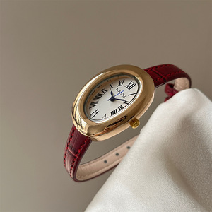 Orologio al quarzo NAIDU nuovo <span class=keywords><strong>cinturino</strong></span> in <span class=keywords><strong>pelle</strong></span> orologio da <span class=keywords><strong>donna</strong></span> una vasca ovale retrò a forma di uovo quarzo Vintage è ora disponibile per le donne - Product Image 4