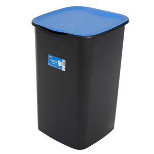 Contenedor de Reciclaje CARTA PP de 50 Litros con Tapa Azul Abatible, Contenedor de Papel para Uso Interior/Exterior - Product Image 1