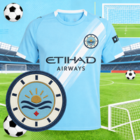 Écusson personnalisé en silicone lavable avec logo d'équipe de football, patch 3D en caoutchouc pour club de soccer, badge de sport, vêtement, patch thermocollant en PVC