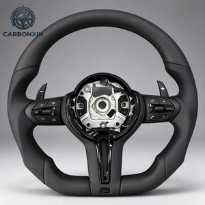 Volant sport personnalisé à 3 branches avec poignée standard en fibre de carbone et cuir pour E92 F30 F10 E60 F31 F82 E61 E90 E39 E91 E70 - Product Image 6