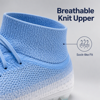 Chaussures de football professionnelles à tige haute, légères, respirantes, pliables, imperméables, crampons pour terrain ferme, pour hommes, pour l'extérieur