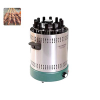 12 Bâtons Vertical Électrique Sans Fumée Kebab Machine Four Rotatif Agneau Brochette Grill Bbq Fourchette Rôtissoire Barbecue Cuisinière Rôtissoire