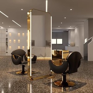 Miroir LED <span class=keywords><strong>double</strong></span> face pour la coupe de cheveux Station de salon moderne pour le salon de salon - Product Image 4