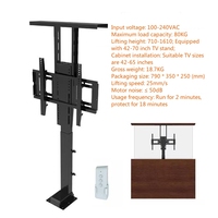 Soporte de TV Giratorio Motorizado Universal con Altura Ajustable, Construcción de Acero, Opción de Montaje en Pared para TV de 42-70 Pulgadas