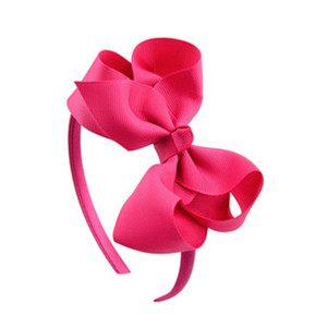 Handmade bé cô gái đầu ban nhạc 4 "tóc Headband Ribbon Bow - Product Image 2