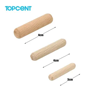 Topcent Wooden Dowel Custom Size Pins com extremidade cônico com ângulo de bisel para sofá conjunto móveis ou produtos artesanais