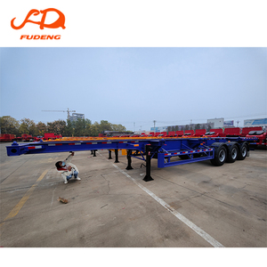 Semi-remorque <span class=keywords><strong>squelette</strong></span> en acier à trois essieux FUDENG Group pour conteneurs maritimes 20FT 40FT avec essieu FUWA à vendre - Product Image 2