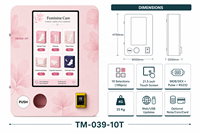 Distributeur automatique de produits d'hygiène féminine, écran tactile 32 pouces, montage mural, 10 sélections, 100 pièces, paiement par carte, OEM