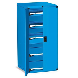 Fami Master Key Comfort C0-EH=36X36 <b>Drawer</b> Cabinet 3 <b>Drawers</b> 714x751x1500mm Gentian Blue Ral5010 <b>Tool</b> Storage - Product Image 2