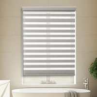 Abat-jour à rouleau en tissu moderne Taille personnalisée Décoration intérieure Couverture de fenêtre automatique Moteur électrique Stores zippés Volets