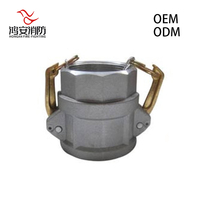 Adaptador Camlock Tipo D SS316 de 1/2-8 Pulgadas Hembra NPT/BSP 250 PSI para Tubería Hidráulica de Extinción de Incendios con Sello Viton, Fabricación OEM