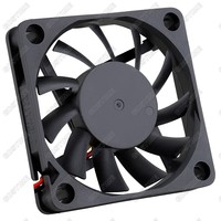 Ventilateur axial Gdstime GDA6010 60x60x10mm à roulement à billes DC 5V/12V/24V pour refroidissement de boîtier d'ordinateur avec dissipateur thermique en plastique pour impression 3D