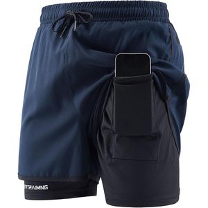 Pantalones Cortos Deportivos 2 en 1 para Hombre, de Secado Rápido, con Bolsillos, para Entrenamiento y Running, Ligeros, Tallas M, L, XL, XXL - Product Image 2