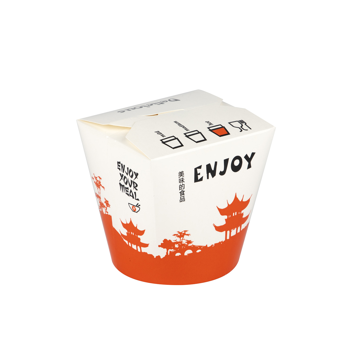 Custom Take away kraft paper noodle box biodegradable food paper boxPopular