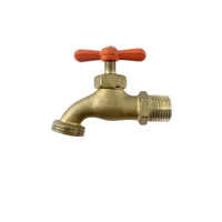 Robinet extérieur antigel de style sud-américain, en laiton plaqué cuivre, pour machine à laver, sortie d'eau 1/2*3/4, produit très demandé