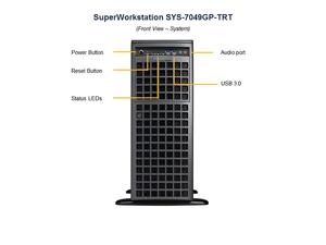 4U ซุปเปอร์เวิร์คสเตชั่น Ai GPU superworkstation SYS-7049GP-TRT สถาปัตยกรรมเบลดคลาวด์แชสซีโลหะเปลือย - Product Image 2
