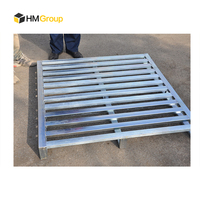 Vente chaude Transport Entrepôt Stockage Acier Doux Q235 Chariot Élévateur En Métal Palette De Fer Bidirectionnelle