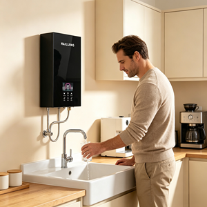<span class=keywords><strong>Chauffe</strong></span>-<span class=keywords><strong>eau</strong></span> instantané sans réservoir HAILIJING 5500W avec écran tactile, classe IPX4, <span class=keywords><strong>chauffe</strong></span>-<span class=keywords><strong>eau</strong></span> mural pour salle de bain, maison <span class=keywords><strong>d</strong></span>'hôtes, OEM - Product Image 5