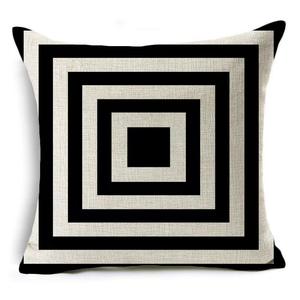 Copricuscino quadrato moderno nuovo semplice bianco nero geometrico onda federa per la casa Hotel divano fodera cuscino - Product Image 4