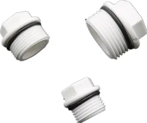 PVC Pipe End Plugs 1/2'',3/4'',1'' Male Thread Drip Irrigation Fittings Garden Tube Waterstop Pipe Connector