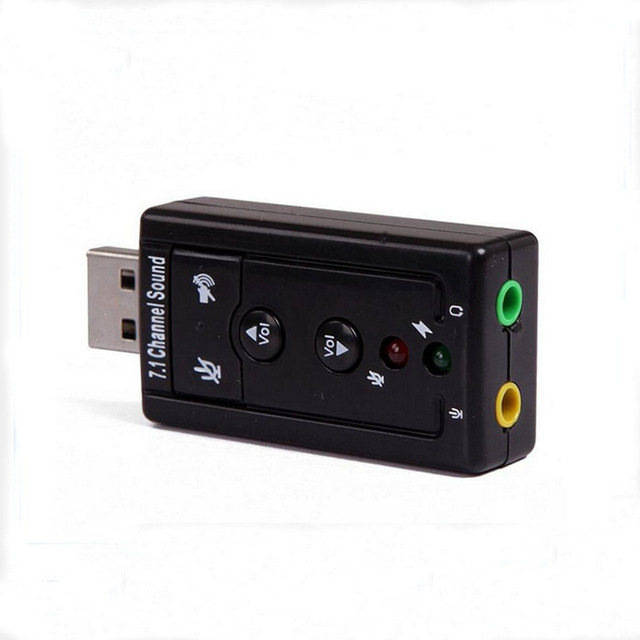 7.1 USB Sound Card USB 2.0 to Jack 3.5mm Headphone Audio Adapter for Mac Win Computer Android Linux
