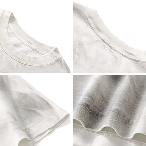 Camiseta holgada de moda de talla grande Retro lavado 100% algodón manga corta de gran tamaño hombro caído mujeres hombres camisetas Unisex - Product Image 4