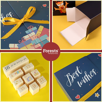 Boîte de luxe vide de 12 ou 24 jours avec calendrier de l'avent, emballage de boîtes cadeaux pour noël, vente en gros