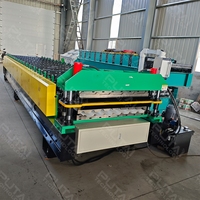 Máquina de Fabricación de Láminas de Techo de Zinc Trapezoidal Corrugado de Doble Capa Putai, Máquina de Conformado en Frío para Techos de Tejas