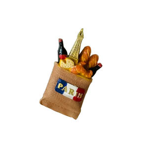 Aimant de réfrigérateur en résine <span class=keywords><strong>personnalisé</strong></span> avec logo, peint à la main, thème <span class=keywords><strong>Paris</strong></span>, nourriture, cadeau de voyage, souvenir, forme autocollante pour collection - Product Image 5