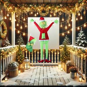 Décorations de Noël suspendues FX, style Père Noël, ornements de Noël pour la décoration de la gouttière, du jardin, de la maison, du mur, de la voiture - Product Image 5