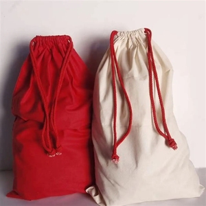 Sac en coton mousseline avec cordon de serrage, emballage cadeau, pochette en toile de coton avec logo personnalisé - Product Image 2