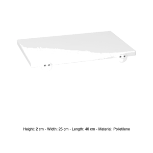 Planche à découper en polyéthylène blanc 40 × 25 × 2 h cm, avec butée de maintien - Product Image 3