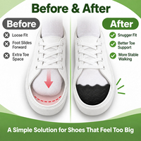 Inserts en mousse pour chaussures trop grandes, coussinets antidérapants pour l'embout, ajusteurs de taille pour femmes et hommes, pour la marche quotidienne