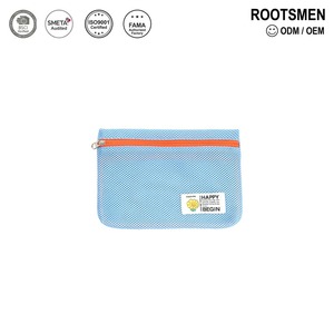 Sac cosmétique en maille pliable, léger et durable, avec fermeture éclair, capacité moyenne, couleur personnalisée, logo personnalisé, tendance - Product Image 1