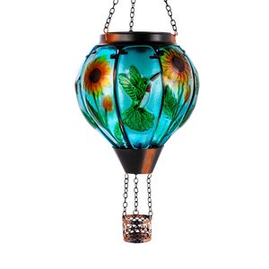 3 Décorations Jardin éoliennes Montgolfières - PVC Coloré - 120 Cm De Haut - Pour Extérieur/intérieur Et Fêtes