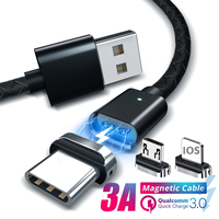 Cable de línea de datos de alimentación de carga superrápida TPE magnético tipo C Micro USB al por mayor original Android personalizado de fábrica superventas