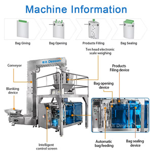 Ddp tự động dây kéo Pouch shredded pho mát nhẹ Cheddar Trọng lượng máy đóng gói thực phẩm hạt doypack Túi máy đóng gói - Product Image 3